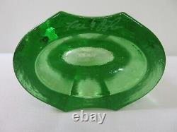 Fire & Light Celery/uranium Green Aurora Vase Recycled Art Glass, 9 1/4, Signed