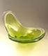 Flygsfors Large Organic Freeform Green Bowl Coquille 1952 Signed By Paul Kedelv