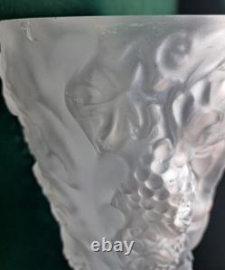 Frantisek Halama Pressed Glass Bacchus Vase. FH1701 Art Deco. Huge. Rare Find