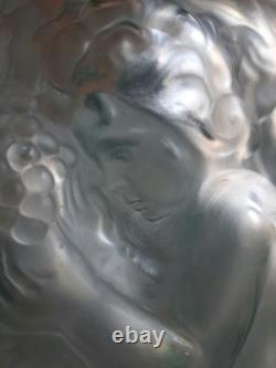 Frantisek Halama Pressed Glass Bacchus Vase. FH1701 Art Deco. Huge. Rare Find