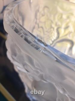 Frantisek Halama Pressed Glass Bacchus Vase. FH1701 Art Deco. Huge. Rare Find