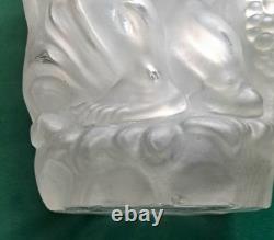Frantisek Halama Pressed Glass Bacchus Vase. FH1701 Art Deco. Huge. Rare Find