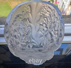 Frantisek Halama Pressed Glass Bacchus Vase. FH1701 Art Deco. Huge. Rare Find