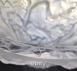 Frantisek Halama Pressed Glass Bacchus Vase. FH1701 Art Deco. Huge. Rare Find