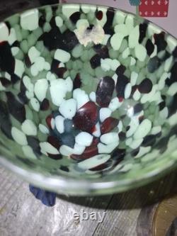 Franz Veltz 1930 Czech Tripod Spatter Bowl-Damaged Sadly One Strut Is Missing