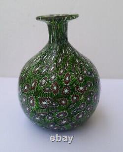 Fratelli Toso Mid Century, Murano millefiori Glass Vase RARE