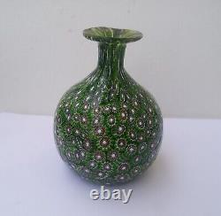 Fratelli Toso Mid Century, Murano millefiori Glass Vase RARE
