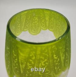 French Art Deco Etched Cameo Art Glass Vase 1436