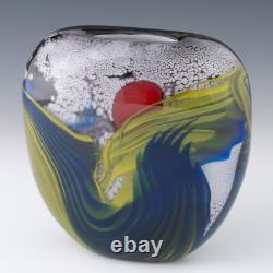 French Art Glass Vase By Pierre Marion 1991