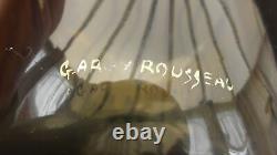 Gabriel Argy Rousseau Antique Art Glass Vase Signed Superb Rare