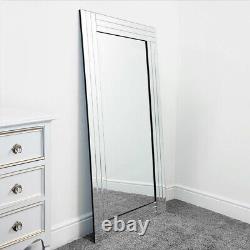 Gabriella Extra Large Glass Full Length Bevelled Leaner Wall Mirror 174cm x 85cm