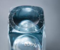 Geoffrey Baxter for Whitefriars Arctic Blue Art Glass Vase Early 1960s