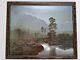 Gerald Coulson Oil Print Riverside Scene Deer & Woodland Glass Framed W54 X 44cm