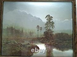 Gerald Coulson Oil Print Riverside Scene Deer & Woodland Glass Framed W54 x 44cm