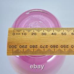 Gerry Reilly Art Glass Vase Handblown Pink Tone Swirl Melting Pot Glass WA Signd