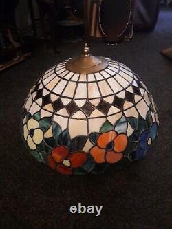 Giant Vintage Art Deco Ceiling light With Fittings Tiffeny Style Glass 50cm