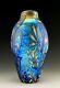 Glamorous Art Nouveau Jugendstil Iridescent Glass Bohemian Vase 10 1/2'