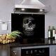 Glass Backsplash Kitchen Cooker Panel Tile Any Size Human Skull Dark Art Photo