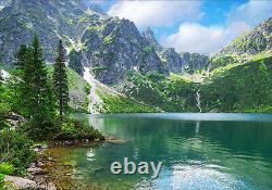 Glass Picture Toughened Wall Art Unique Lake Mountains Greenery Nature Any Size