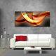 Glass Picture Toughened Wall Art Unique Modern Abstract Orange Waves Any Size