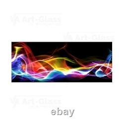 Glass Picture Toughened Wall Art Unique Modern Print Abstract Waves Any Size