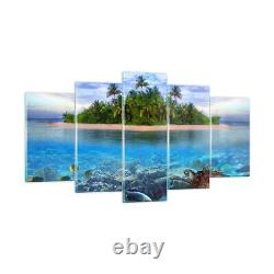 Glass Print 160x85cm Wall Art Picture beach lagoon water ocean Large Artwork