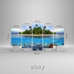 Glass Print 160x85cm Wall Art Picture beach lagoon water ocean Large Artwork