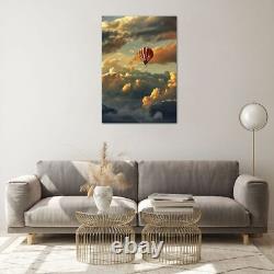Glass Print 70x100cm Wall Art Picture clouds balloon flight Large Image Artwork