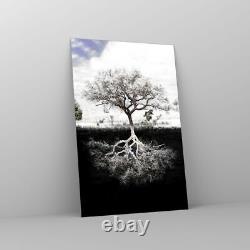 Glass Print 80x120cm Wall Art Picture Tree The Roots Reflection Large Artwork