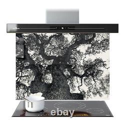 Glass Splashback Kitchen Cooker Panel ANY SIZE Abstract Tree Photo Art 1040