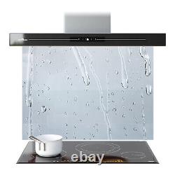 Glass Splashback Kitchen Cooker Tile Panel ANY SIZE Rain Drops Water Photo Art