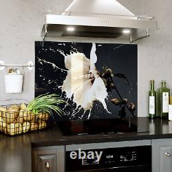 Glass Splashback Kitchen Tile Cooker Panel ANY SIZE White Flower Splash Art 0316