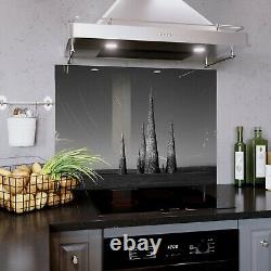 Glass Splashback Kitchen Tile Cooker Panel Wall ANY SIZE Abstract Cones Art 1280