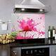 Glass Splashback Kitchen Tile Cooker Wall Panel Any Size Flower Paint Splash Art