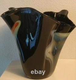Glass Vase 10.5 Tall Decorative Art Glass