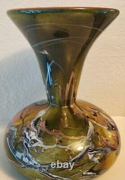 Glass Vase 8.25 Tall Decorative Art Glass