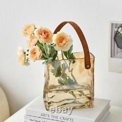 Glass Vase Luxury Brand Bag Flower Vase, Living Room Home Decor, Table Accent