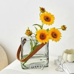 Glass Vase Luxury Brand Bag Flower Vase, Living Room Home Decor, Table Accent