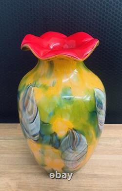 Glass vase flower vase artificial vase table vase glass art Murano style decorative flowers