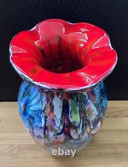 Glass vase flower vase artificial vase table vase glass art Murano style decorative flowers
