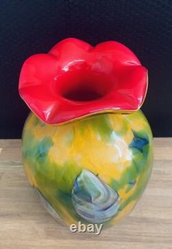 Glass vase flower vase artificial vase table vase glass art Murano style decorative flowers