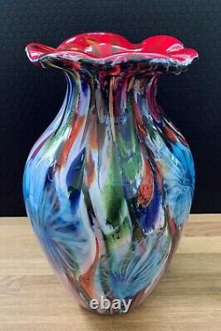 Glass vase flower vase artificial vase table vase glass art Murano style decorative flowers