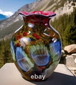 Glass vase flower vase table vase glass art Murano style decoration flowers artificial vase