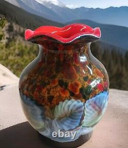 Glass vase flower vase table vase glass art Murano style decoration flowers artificial vase