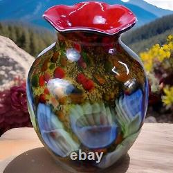 Glass vase flower vase table vase glass art Murano style decoration flowers artificial vase