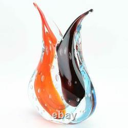 GlassOfVenice Murano Art Glass Sommerso Vase Red and Purple