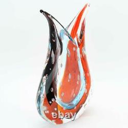 GlassOfVenice Murano Art Glass Sommerso Vase Red and Purple