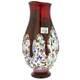 Glassofvenice Murano Glass Millefiori Art Glass Bottle Vase Red