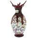 Glassofvenice Murano Glass Millefiori Art Glass Spiky Amphora Vase Red