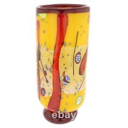 GlassOfVenice Murano Glass Modern Art Vase Yellow